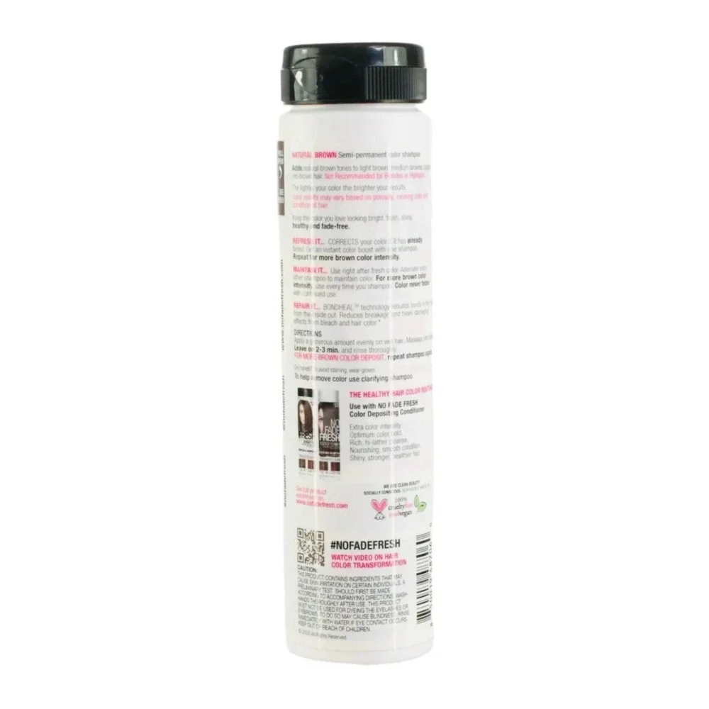 No Fade Fresh Natural Brown Bond Rebuilding Color Shampoo for Color Treated Hair